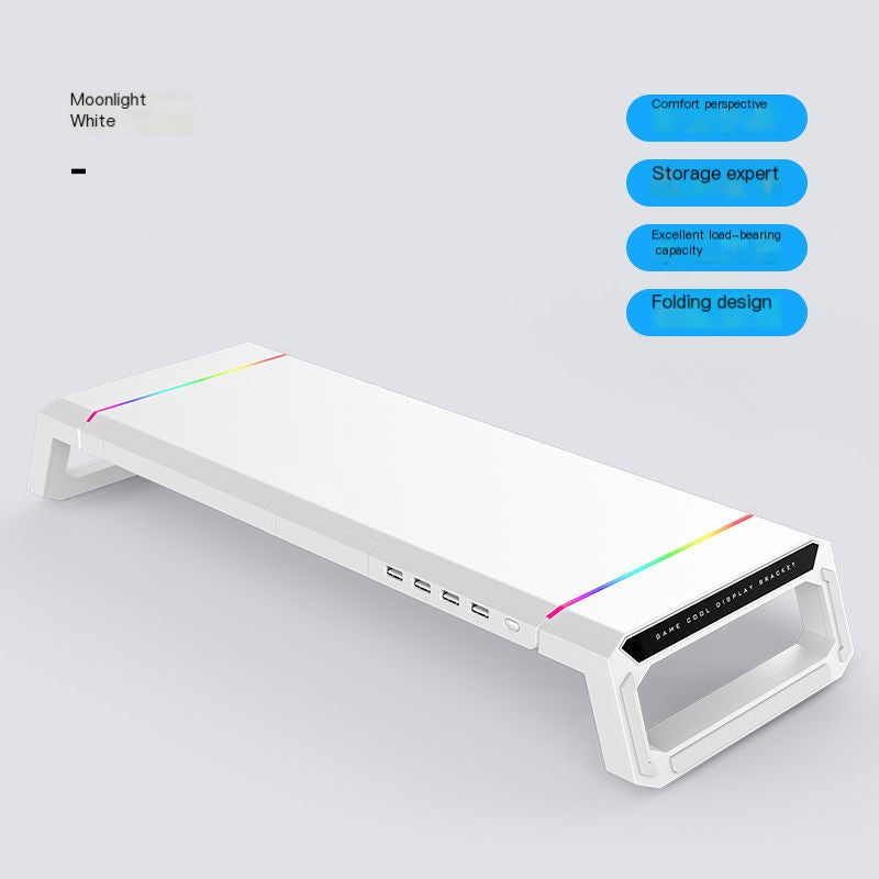 Multi-Functional Monitor Stand with USB Hub & Desk Organizer