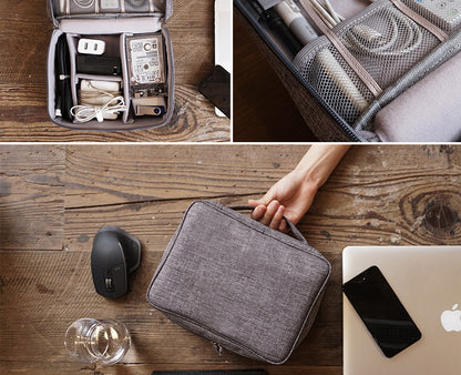 Portable Tech Organizer Bag for Cables, Chargers & Electronics