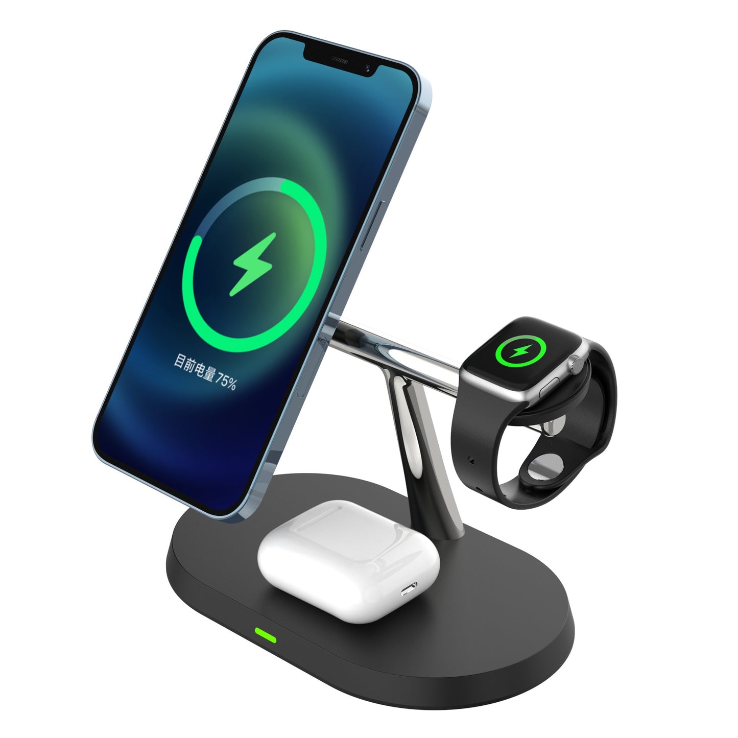 3-in-1 Wireless Charging Station | 15W Fast Charger for Phone, Watch & Earbuds