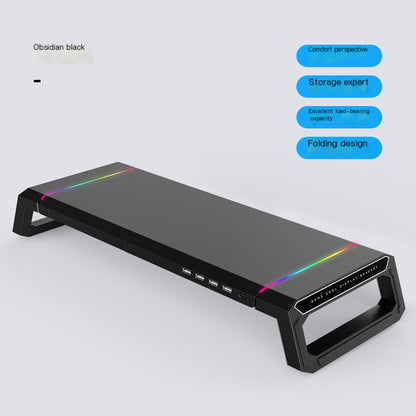 Multi-Functional Monitor Stand with USB Hub & Desk Organizer