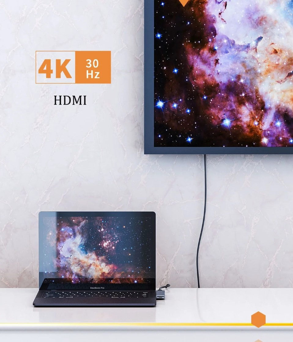 7-in-1 USB-C Multiport Adapter Pro Slim | Dual HDMI 4K Docking Station