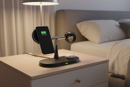 3-in-1 Wireless Charging Station | 15W Fast Charger for Phone, Watch & Earbuds