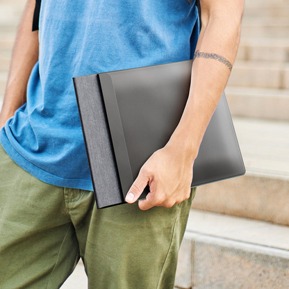 Portable Laptop Sleeve with Wireless Charging Desk Mat