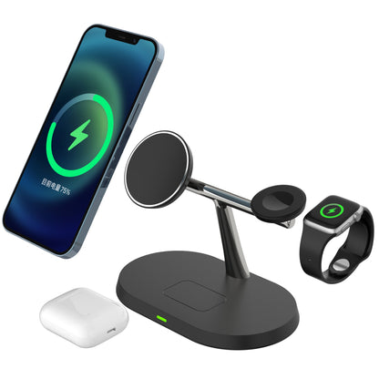 3-in-1 Wireless Charging Station | 15W Fast Charger for Phone, Watch & Earbuds