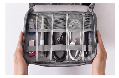 Portable Tech Organizer Bag for Cables, Chargers & Electronics