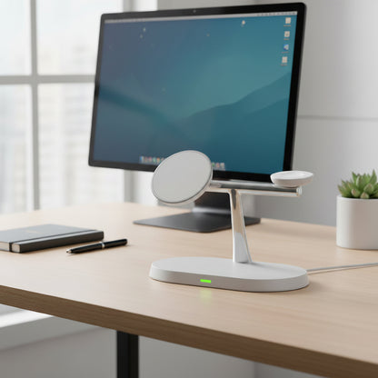 3-in-1 Wireless Charging Station | 15W Fast Charger for Phone, Watch & Earbuds